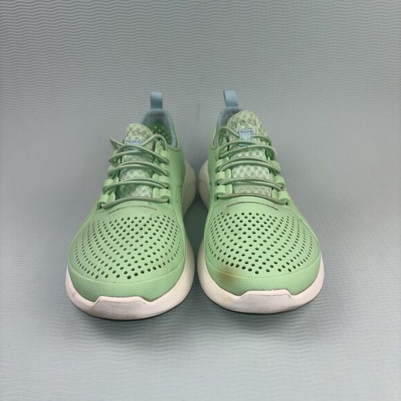 Crocs LiteRide Pacer Mint Green Rubber Slip On Sneaker Shoes Junior Size 4 - Picture 2 of 9